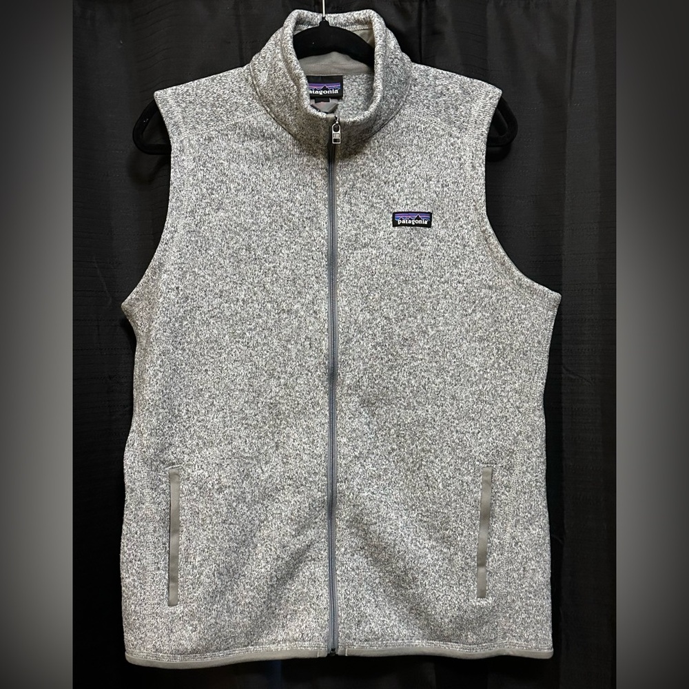 Patagonia Gray Full Zip Fleece Vest | Women’s XL | Classic Synchilla Style